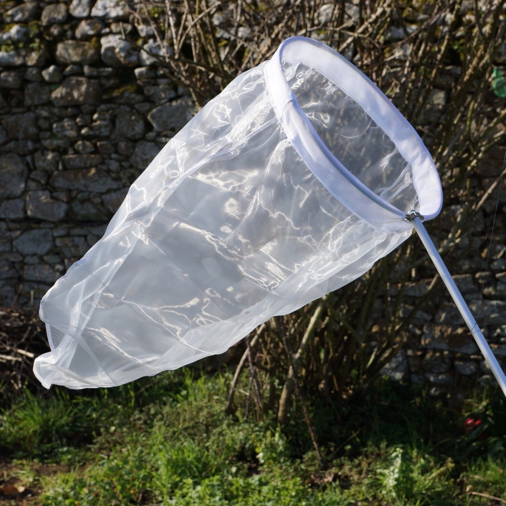 [1701] Filet à Papillons Complet Démontable Diamètre 32cm (Blanc, 50cm)