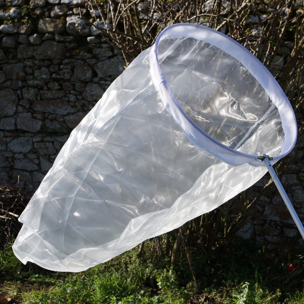 [1721] Filet à Papillons Complet Démontable Diamètre 40cm (Blanc, 50cm)