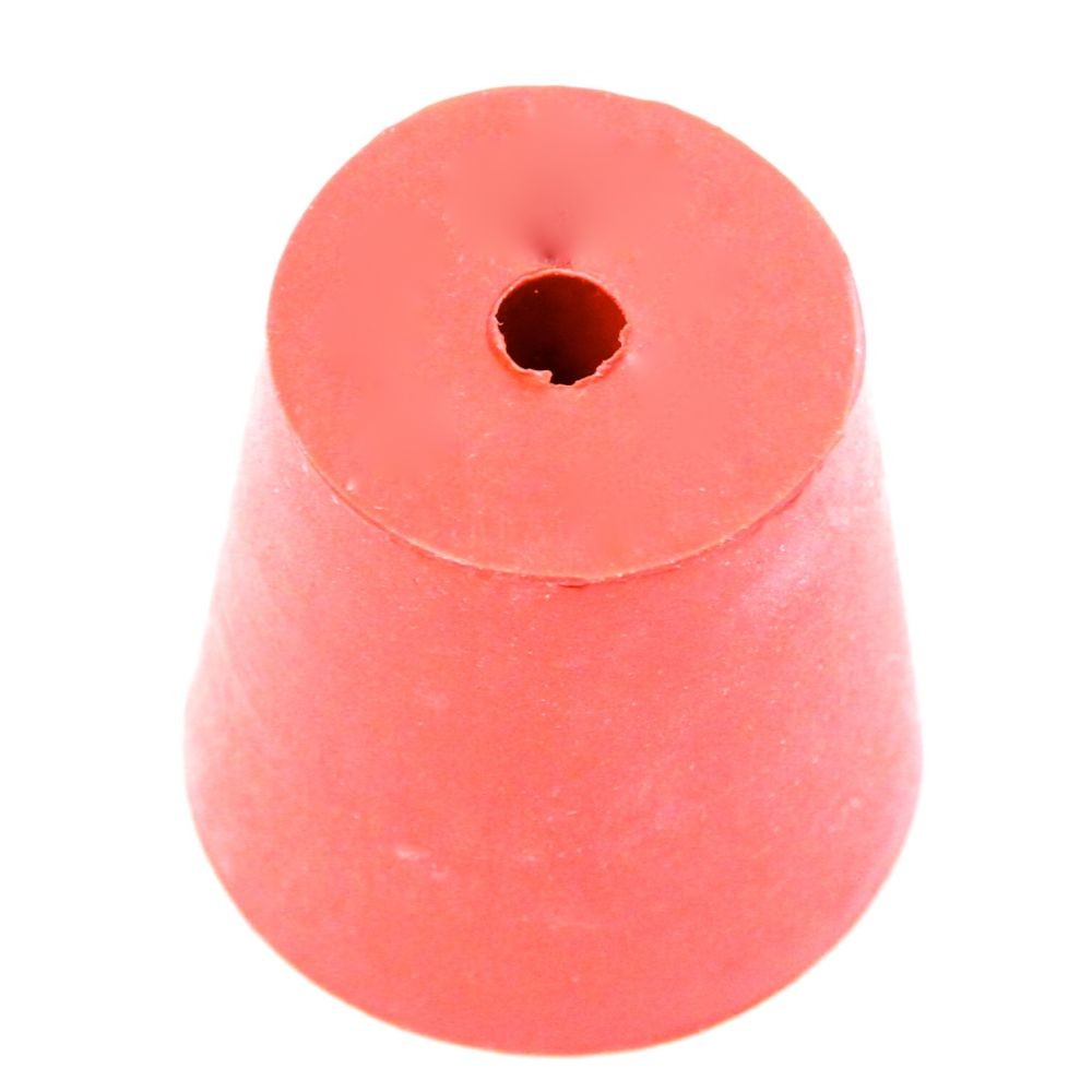 [462] Bouchon Caoutchouc 1 trou (diamètre sup 16 - inf 12 mm)