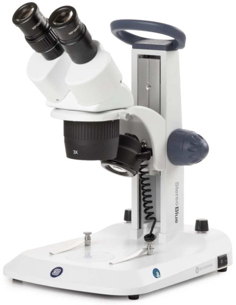 [2841 - EUROMEX SB.1302] Loupe Binoculaire à Tourelle EUROMEX StereoBlue Statif à Crémaillère (10x et 30x)